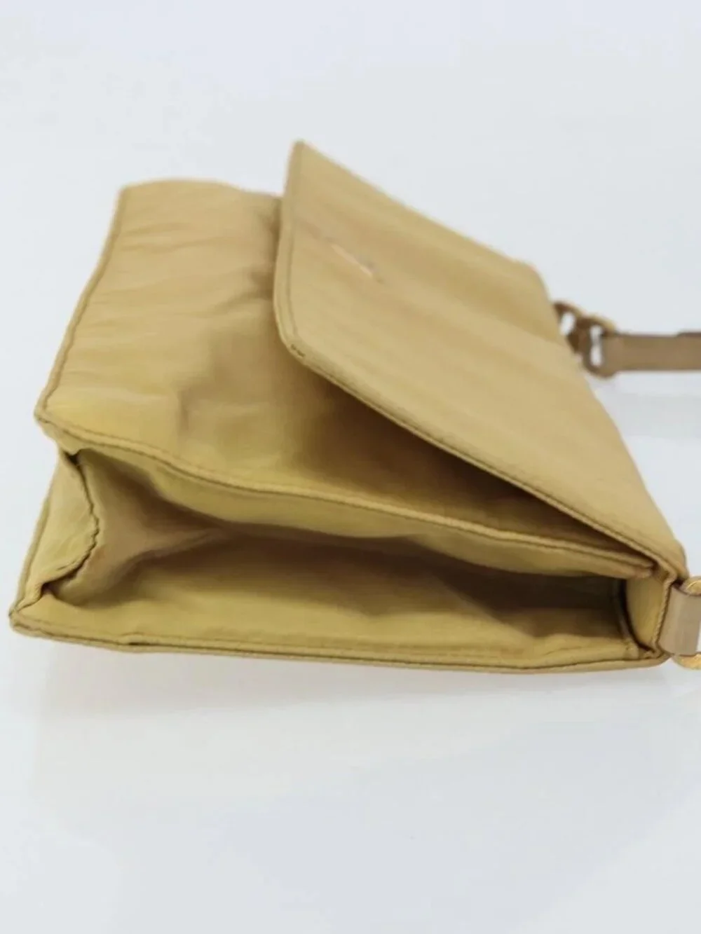 PRADA Shoulder Bag Nylon Beige Gold - Picture 6 of 16